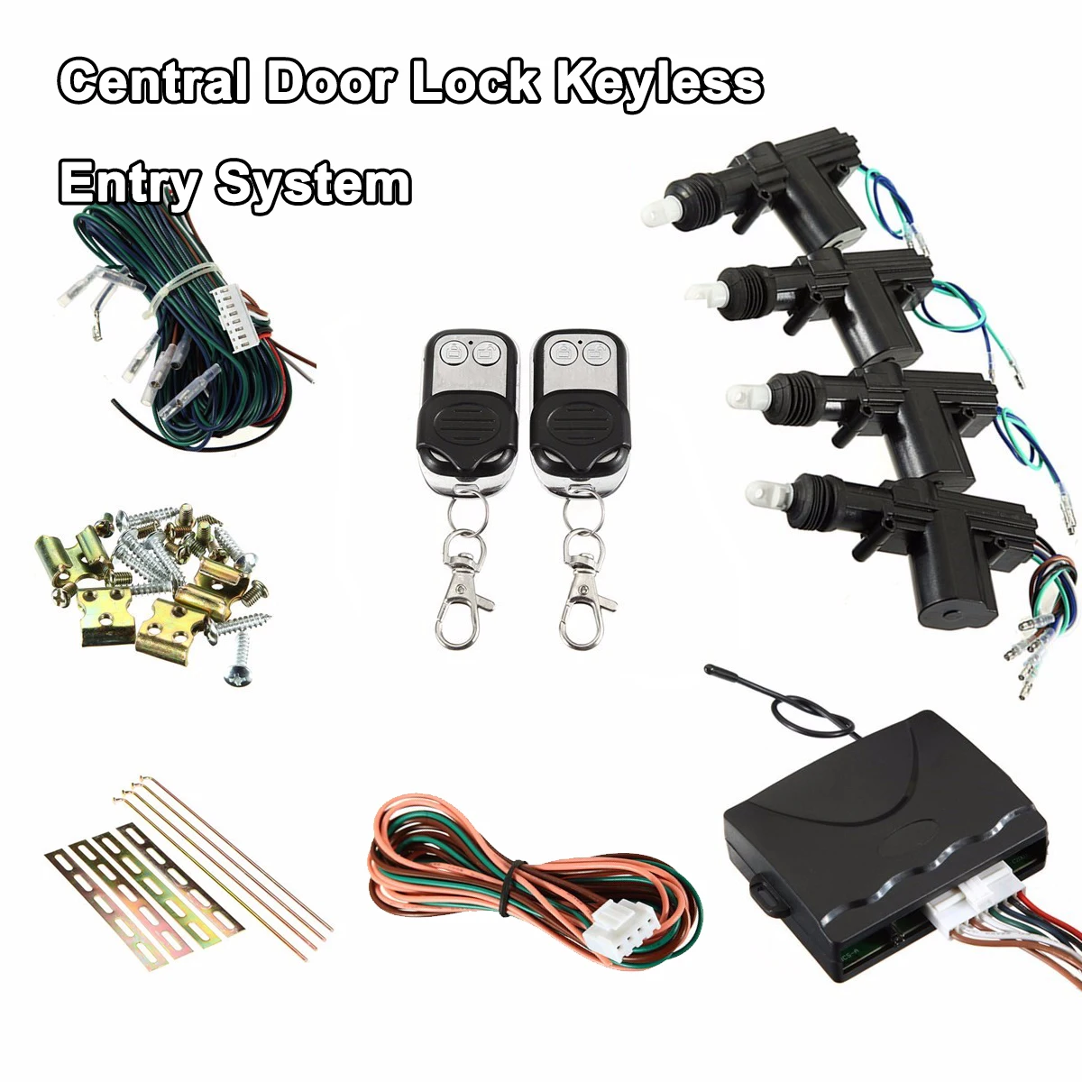 2/4 Door Remote Keyless Vieruodis Universal Entry Central Locking Kit