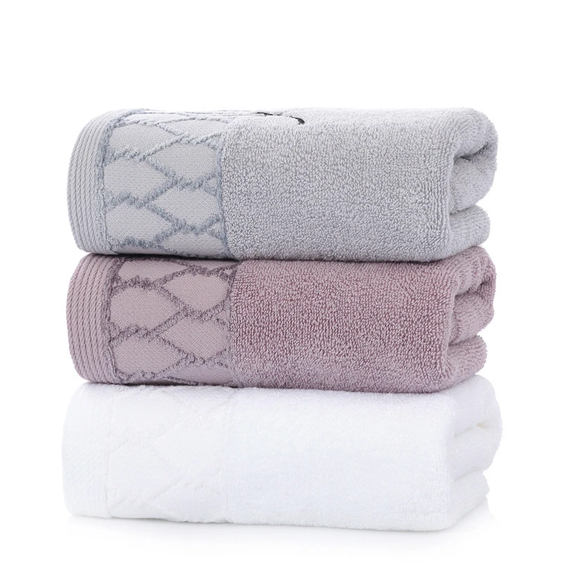 

34x75cm Cotton Face Towel Bullet Thicken Embroidered Jacquard Soft Absorbent Bathroom Turban Hotel Travel Towels