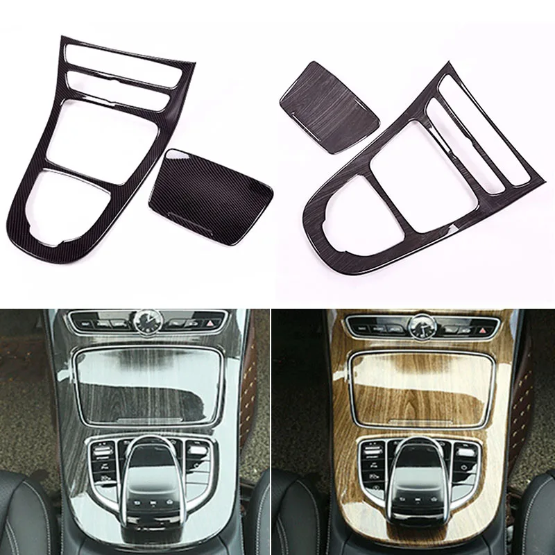 

For Mercedes Benz E-Class W213 2016-18 Car Center Control Gear Shift Panel Trim