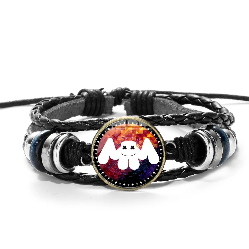Style 4 SONGDA DJ Marshmallow Кожаный Браслет вечерние подарки многослойный Плетеный манжеты запонки браслеты для мужчин ювелирные изделия Регулируемая Веревка - Окраска металла: Style 4
