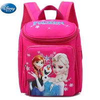 Disney New girls frozen elsa anna princess Plush Backpacks kids School Bag Breathable kindergarten backpack 2