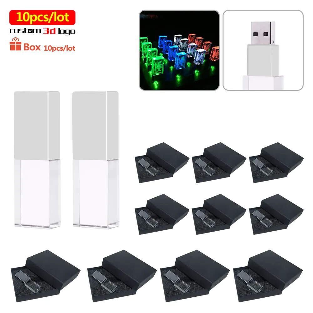 Бесплатная доставка Пользовательский логотип кристалл Usb 2 0 флэш-накопитель с