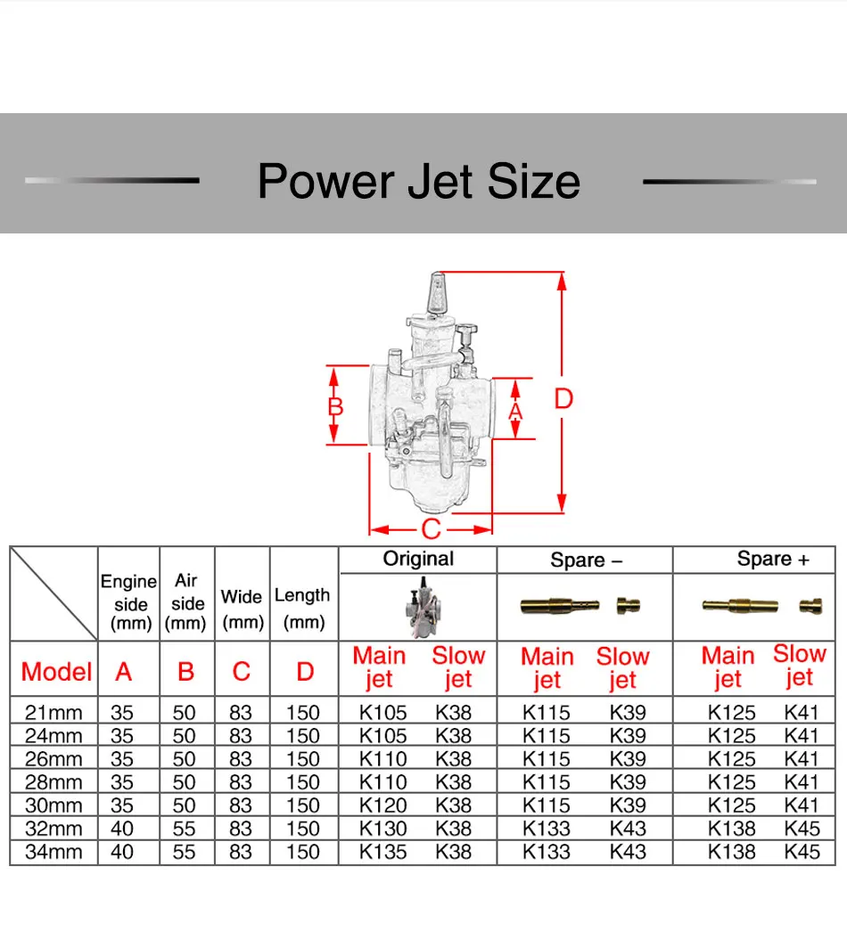 Universal PWK 21 24 26 28 30 32 34 2T 4T Motorcycle Carburetor With Power Jet For Yamaha For Mikuni Koso For ATV 17 - Racext Universal PWK 21 24 26 28 30 32 34 2T 4T Motorcycle Carburetor With Power Jet For Yamaha For Mikuni Koso For ATV - - Racext 16
