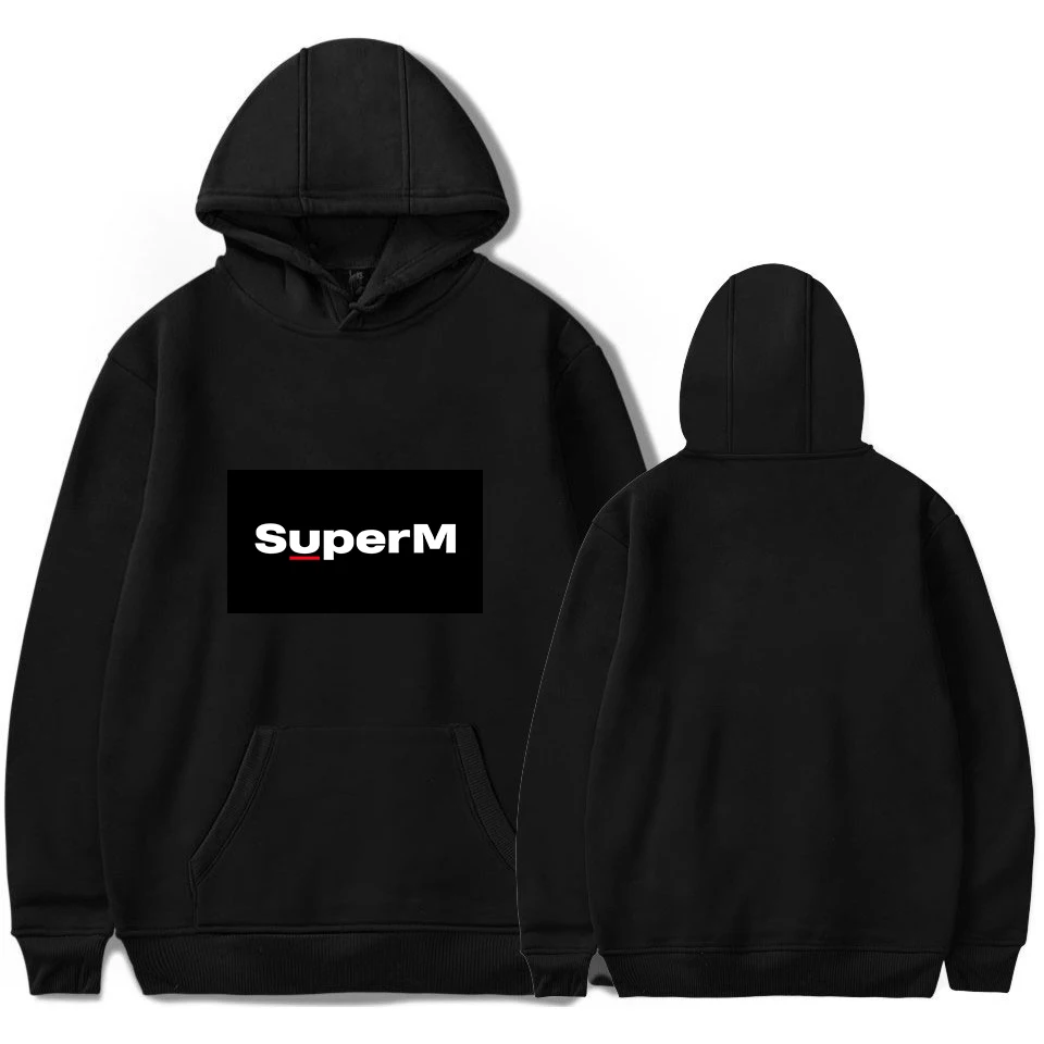 Harajuku толстовки Kpop SuperM толстовка женская одежда Мужская хип-хоп толстовка уличная одежда для девочек Зимний пуловер с капюшоном