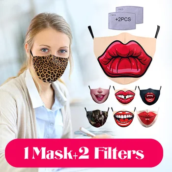 

Halloween mask Unisex Fashion Reusable PM2.5 Filter Print mouth Mask anti dust Face mask Washable Windproof Mouth-muffle Mask