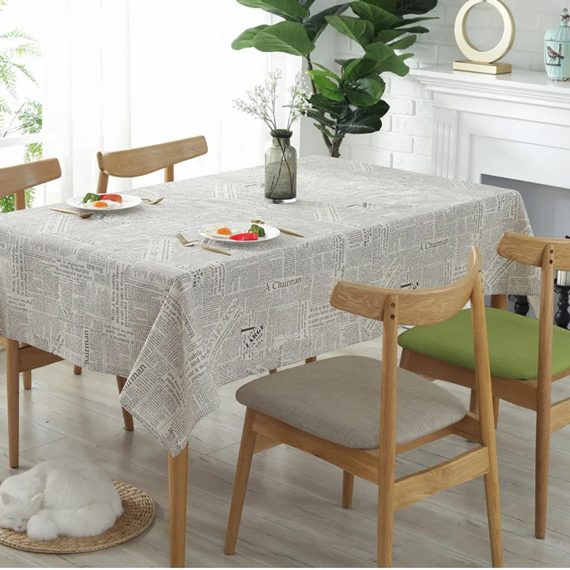 Simple Table Cloth Black Cotton Linen Retro Tablecloth Rectangular Table Cover Mantel Mesa Coffee Table Kitchen Table Cloth