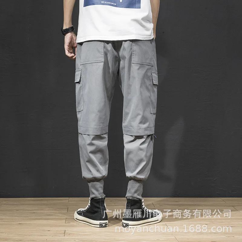 

Spring New Style Casual Ankle Banded Pants Men's Popular Brand Loose-Fit Lettered Teenager Harem Ankle Banded Pants