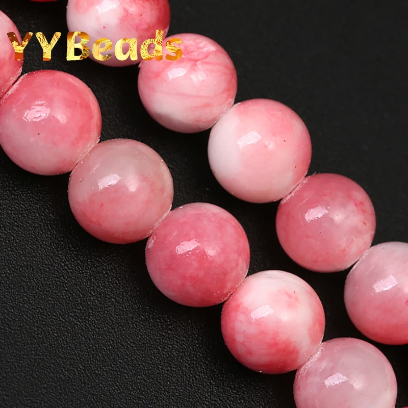 

High Quality 100% Natural Peach Pink Persian Jades Stone Beads 6-12mm Loose Spacer Beads For Jewelry Making DIY Bracelet Earring