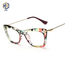 Модные Женские оправы для очков кошачий глаз, леопардовая оправа для очков, Женские оправы для очков с металлическими ножками