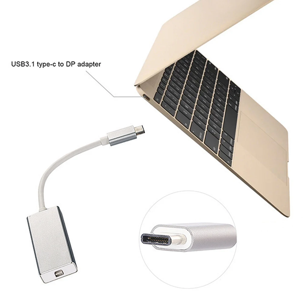 Besegad 5 91 дюйма USB C Тип 3 1 для мини дисплея Порт Кабель Адаптера DP Для Apple Новый Macbook Mac
