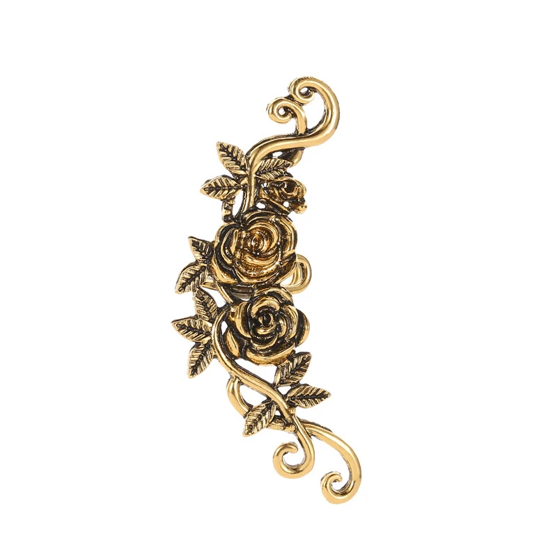 Modyle Trendy Solid Gold Cartilage Earrings Geometric Circle Ear Cuff Durable Purpose Simple Clip Earrings Without Piercing - Окраска металла: E02101