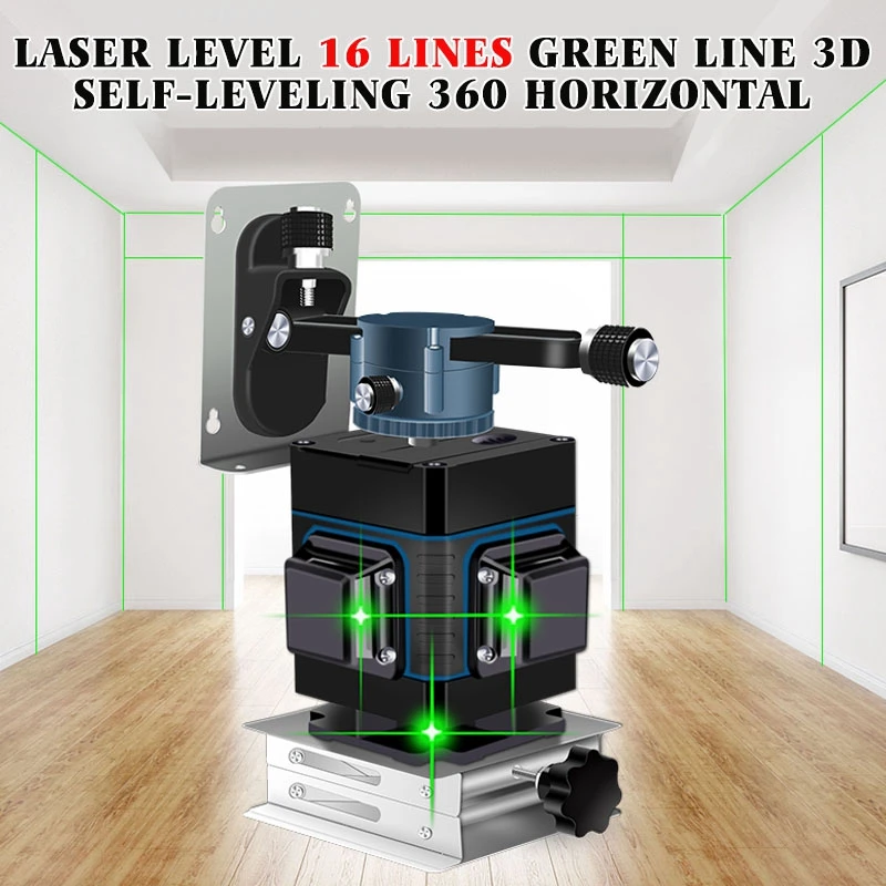 PINTUDY зеленый луч 16 линий лазерный уровень 3D самонивелирующийся 360 вертикальный и горизонтальный лазер уровень водонепроницаемый и пылезащитный Новинка