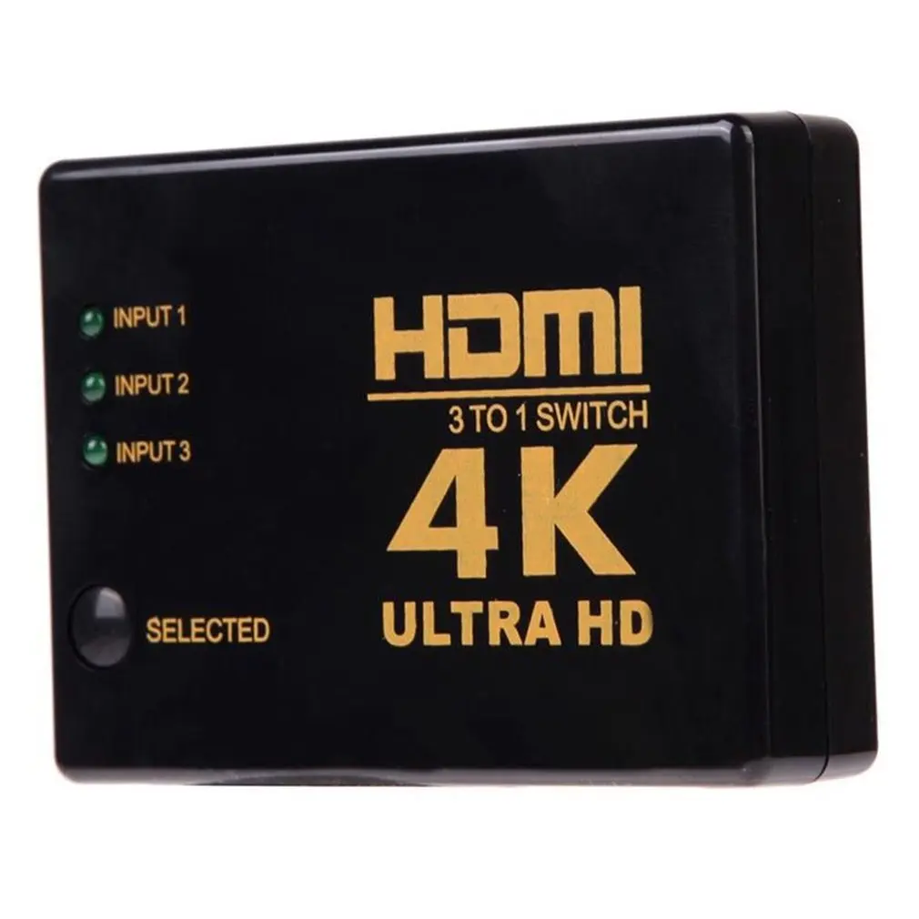 3 порта 4K x 2K HDMI Переключатель Селектор сплиттер концентратор коробка 1080P для HDTV HD беспроводной пульт дистанционного управления