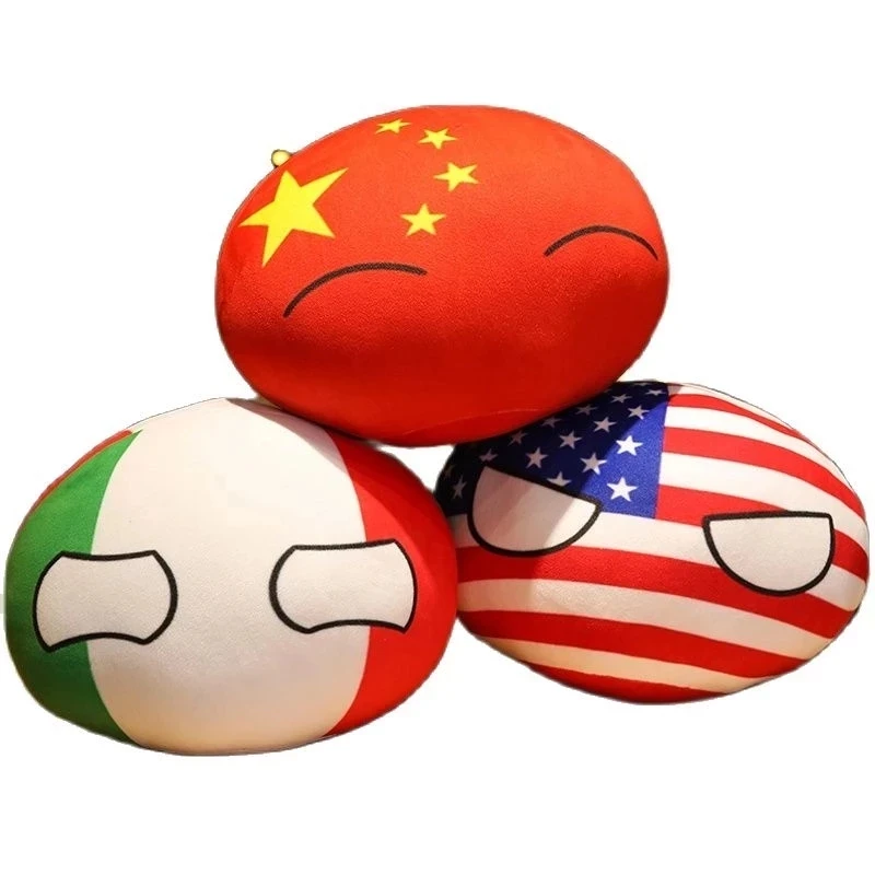 

10cm USSR USA FRANCE RUSSIA UK JAPAN GERMANY ITALY Country Ball Toy Plush Pendant Polandball Plush Doll Countryball