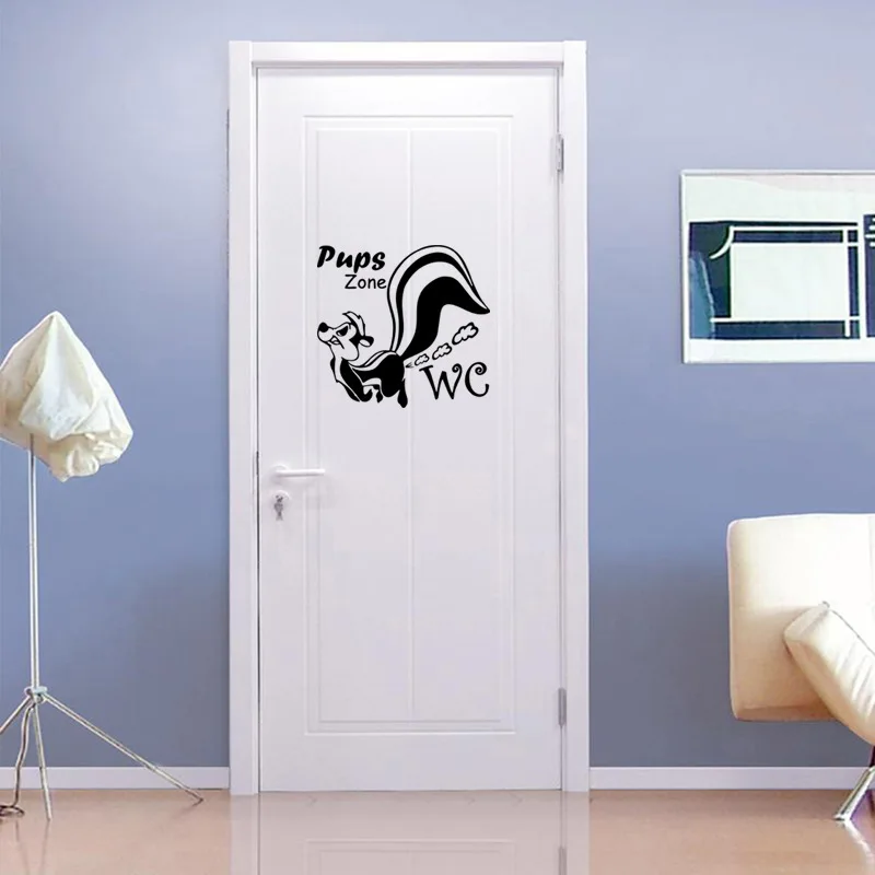 1 шт WC знак входа в туалет наклейки на дверь для общественного места креативные настенные наклейки с рисунком Diy забавная виниловая настенная живопись - Цвет: 12