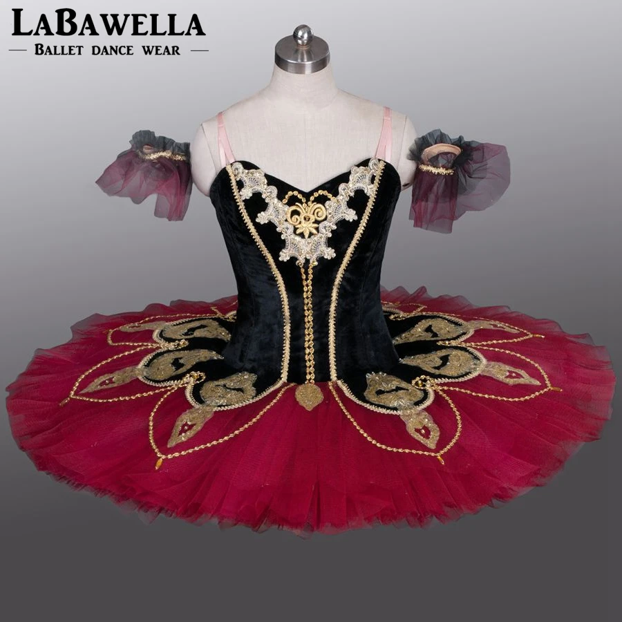 Черный, красный La Esmeralda, профессиональная пачка BT8936B, классическая балетная пачка для девочек, сценический костюм, Блинные пачки для взрослых
