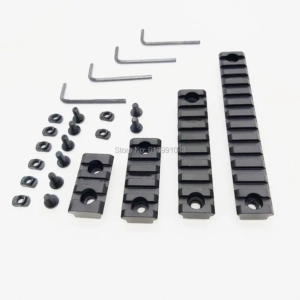 

5 slot mlok picatinny rail for mlok handguard with steel mlok nuts screw