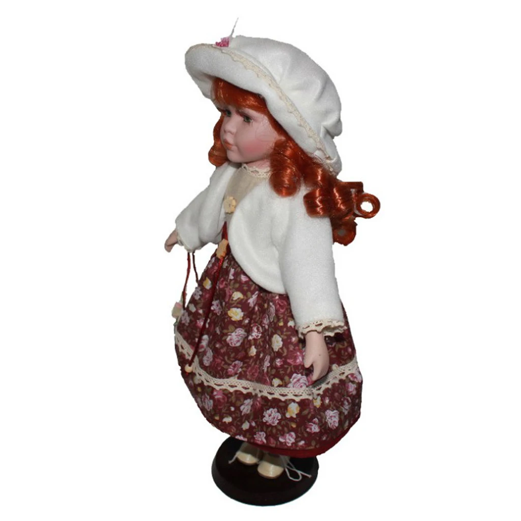 Porcelain Doll Girl Figures With Adjustable Display Support Victorian Female Figures Collections Beautiful Figurines Statues