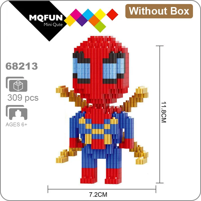 Linkgo Мститель супер герой Железный человек Человек-паук танос фигурки мини строительный блок кирпичи Сборная модель обучающая игрушка - Цвет: 68213 Without Box