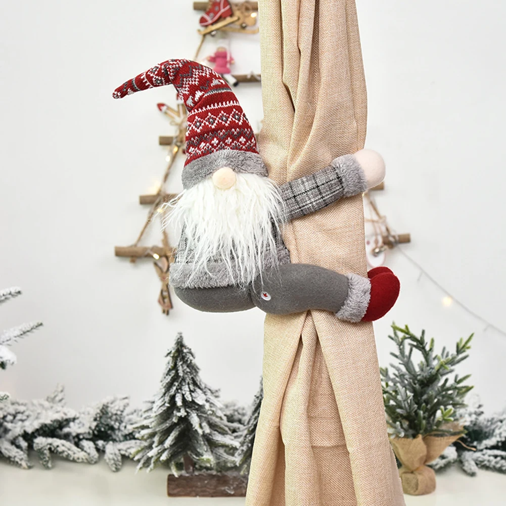 

Santa Dwarf Window Curtain Buckle Cartoon Xmas Doll Decorations Curtain Fastener Clips Home New Year Restaurant Decorations