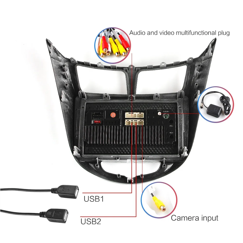 2G+ 32G " 2 Din Android 9,1 GO Автомобильный мультимедийный видеоплеер для hyundai Solaris Accent Verna 2011- gps навигация wifi