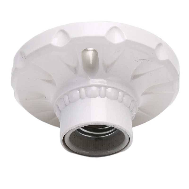 E27 Ceramics LED Light Bulb Holder Round Socket Base Hanging Lamp Socket Base Industrial Ceiling Wall