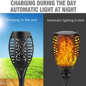 

51LED 96LED IP65 Waterproof Solar Flame Light Multifunctional Decoration Torch Light Lamp for Outdoor Lawn Garden Villa Park