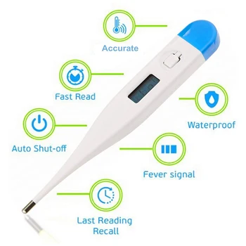 

Prevent Flu Babies Child Adult Body Digital LCD Pricise Thermometer Heating Baby Temperature Measurement USSP High Quality