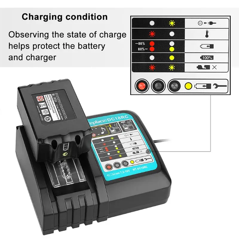 7,2-18 в 3 а зарядное устройство для быстрой зарядки для Makita BL1830 BL1840