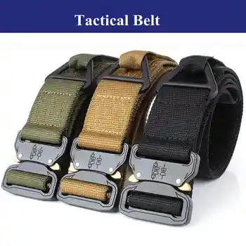 

Adjustable Tactical Belt for Military Hunting Metal Buckle Waists Belts Combat Duty Training Belts Hunting Accessories