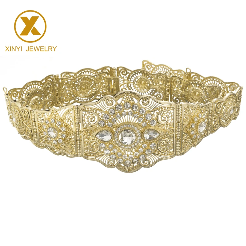 Cinturón de estilo marroquí para mujer, elegante, de manga larga, joyería de boda, de metal con diamantes de imitación, a la de mujer| - AliExpress