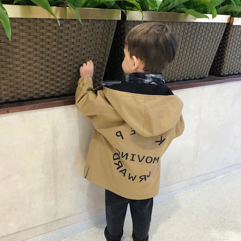 Детский осенний стиль, корейский стиль, элегантный великолепный двусторонний плащ zobo fan chuan