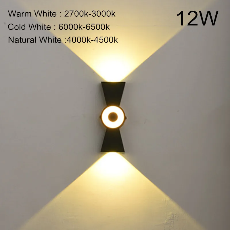 

Светодиодная настенная лампа, наружный водонепроницаемый светильник для сада, алюминиевая лампа для спальни, гостиной, стены, балкона, садовый настенный светильник, IP65