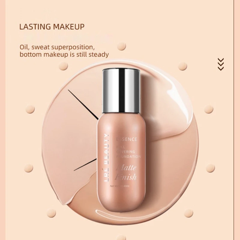 Liquid Foundation Even Skin Color Cover Freckles Dark Circles Moisturizing Concealer Foundation Liquid Maquillaje Profesional*.w