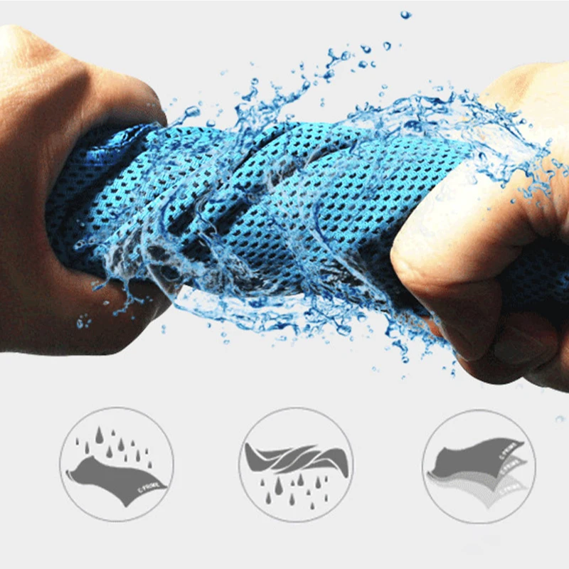 Summer Cold Feeling Towel Nylon Cooling Quick Cooling Exercise Towel Sweat Absorption Ice Silk Cold Fitness