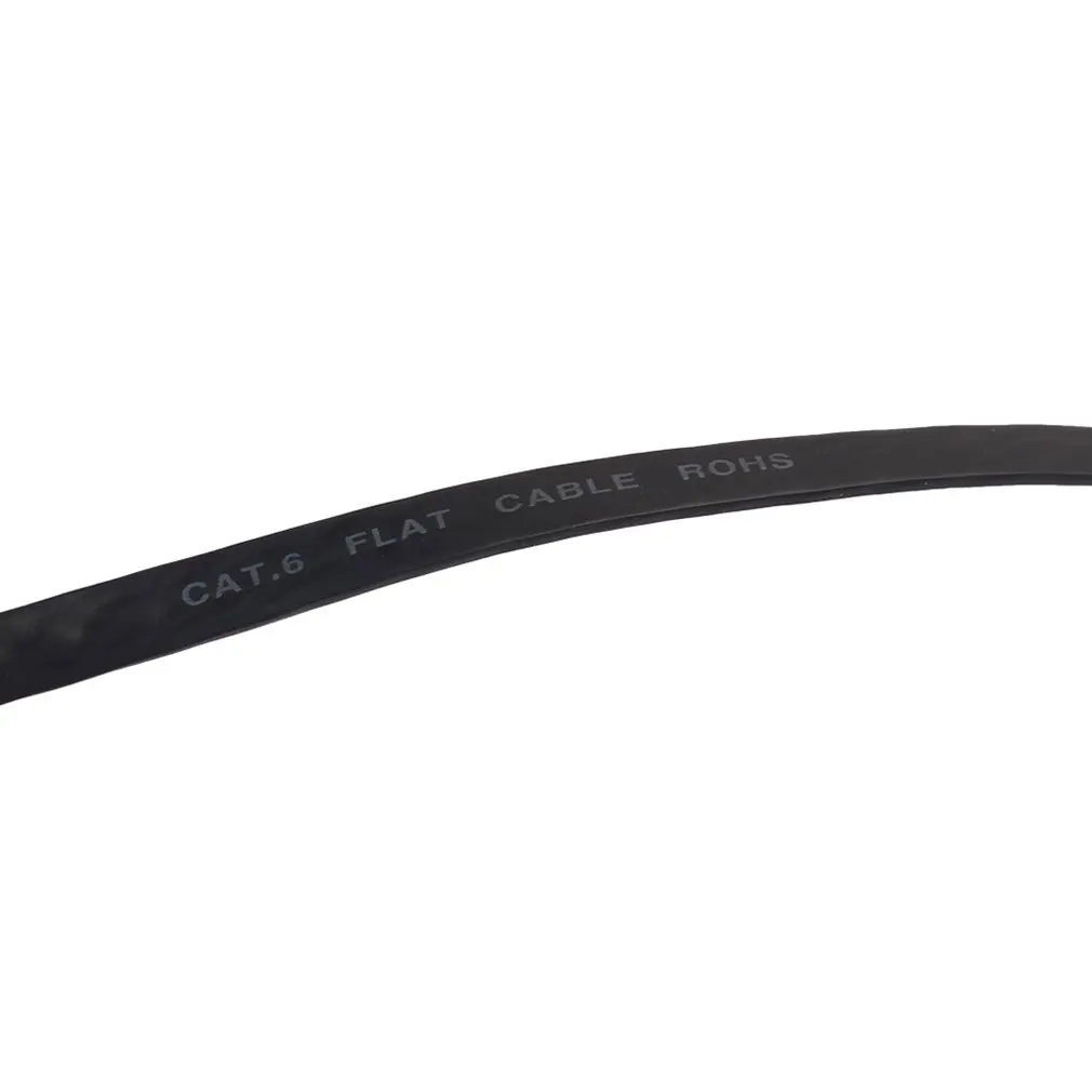 Cat6 Ethernet Cable New Gold-plated Plug PVC Skin Unshielded Flat Gigabit Network LAN Flat Cable for Computer Router Television