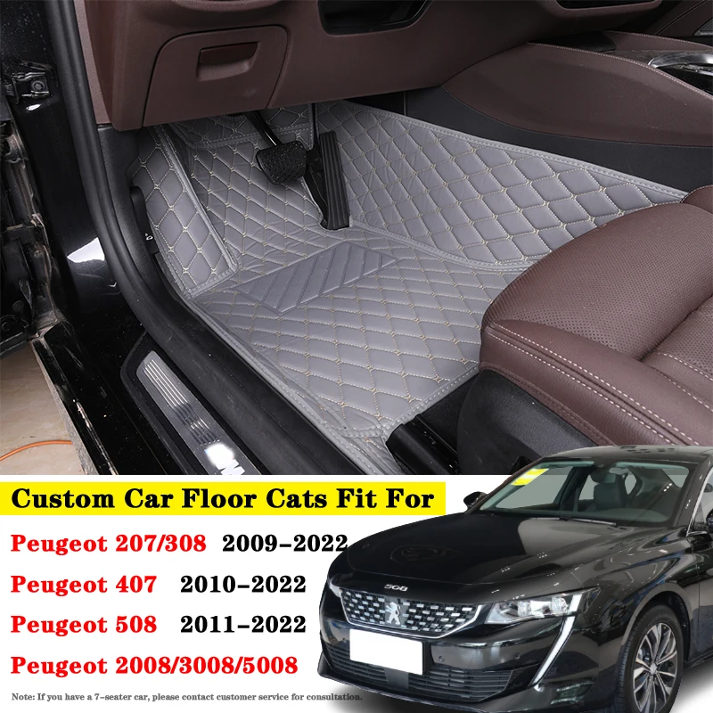 kalaisike Custom car floor mats for Peugeot All Model 3008 206 307 207