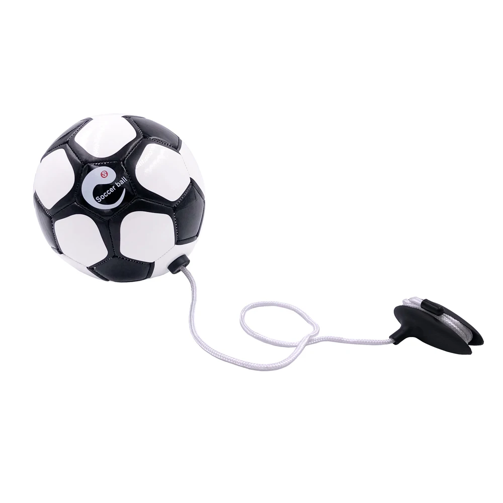thumbnail image 1 of 1 balón de fútbol nuevo tamaño 2 con cuerda para principiantes, equipo de entrenamiento de práctica de fútbol, estándar, oficial, profesión, 1 of 5