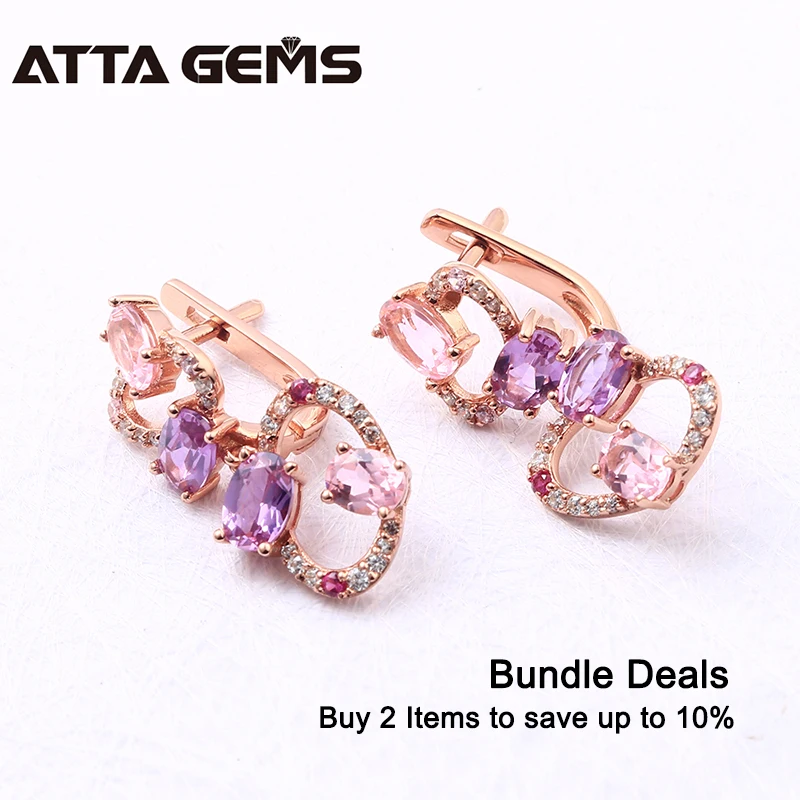 Женские серебряные серьги с цветными драгоценными камнями свадебные красного