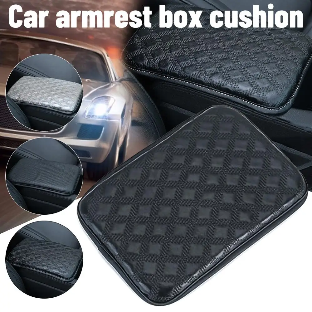 

1pc Universal Car Armrest Pad Cover Automobiles Car Center Console Armrest Cover PU Leather Cushion Protector Universal Fit