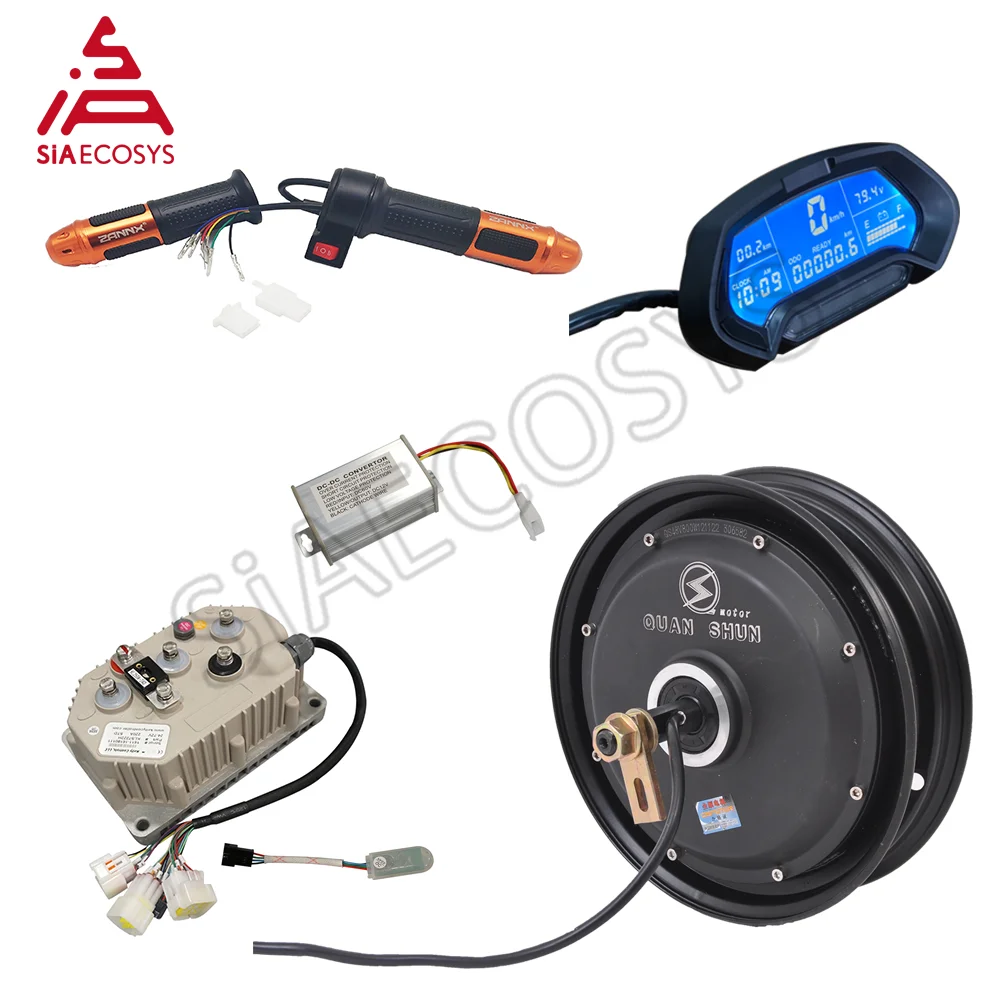 SiAECOSYS QSMOTOR 10x2.15inch 3000W 60V 80kph Hub Motor with QSKLS7230H controller and kits for Electric Scooter | Автомобили и