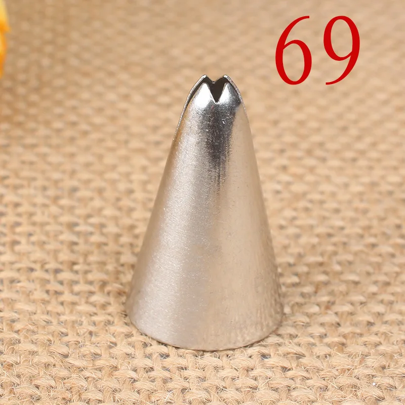 

69# Small Leaf Mounting Pastry Tip 304 Stainless Steel Pastry Tube Pastry Tip Baking DIY Cake Tool Small Number