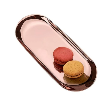 

Stainless Steel Cosmetic Jewelry Organizer Trays,Oval Multi-Functional Storage Trays For Wax Tray Towel Tray Dish Plate Fruit Pl