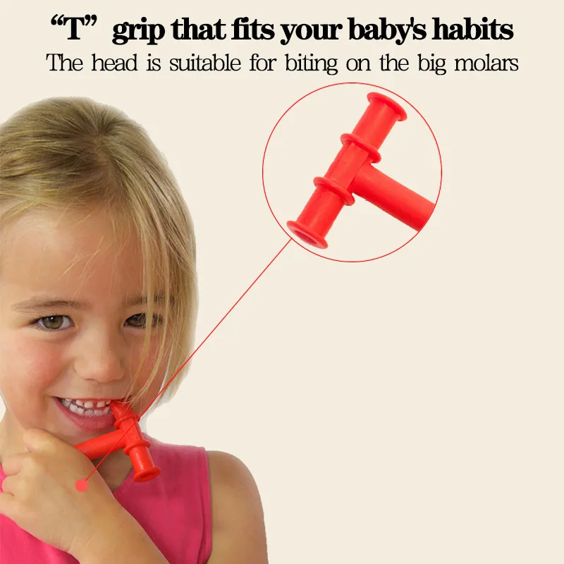 Teeth Massager Kid Chewing Tube Speech Therapy