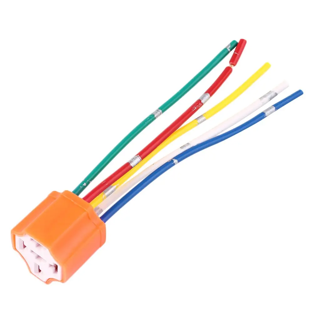 

Relay Socket Car Relay Orange Plastic Replacement Relay Socket Harness 5 Pin 5 Wire for Car Automotive Relay