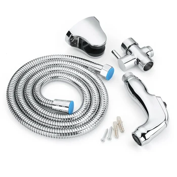 

Hand Held Bidet Shower Spray Head Sprayer Sprinkler+Hose+T-adapter For Bathroom ABS Plastic, Brass High Quality 2020 New