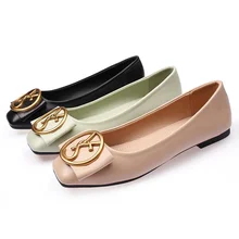 

2020 new PU Leather Fashion Ballerina Shoes For Women Flats Shoes Women Summer Slip On Ballet Flats Dress Shoes A0-25
