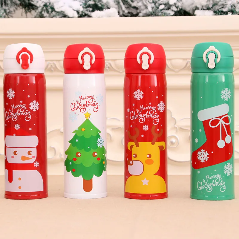 

Christmas Gifts Thermos Bottle Premium Food-grade PP Heat Preservation Stainless Steel Cacuum Portable Car Outdoors