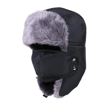 Nieuwe Balaclava Oorklep Bomber Hoeden Caps Sjaal Mannen Vrouwen Russische Trapper Hoed Trooper Oorklep Sneeuw Ski Hat Cap Met Sjaal Nieuwe Balaclava Oorklep Bomber Hoeden Caps Sjaal Mannen Vrouwen Russische Trapper Hoed Trooper Oorklep Sneeuw Ski Hat Cap Met Sjaal