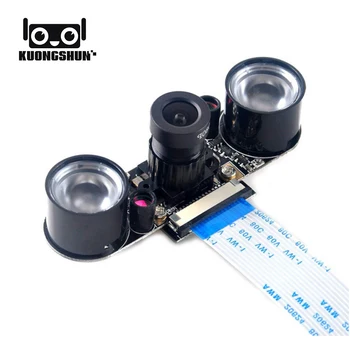 

Raspberry Pi Camera Night Vision Fisheye Camera Adjustable Focus 5MP OV5647 Webcam Video 1080p for Raspberry-pi 2/3/B/B+